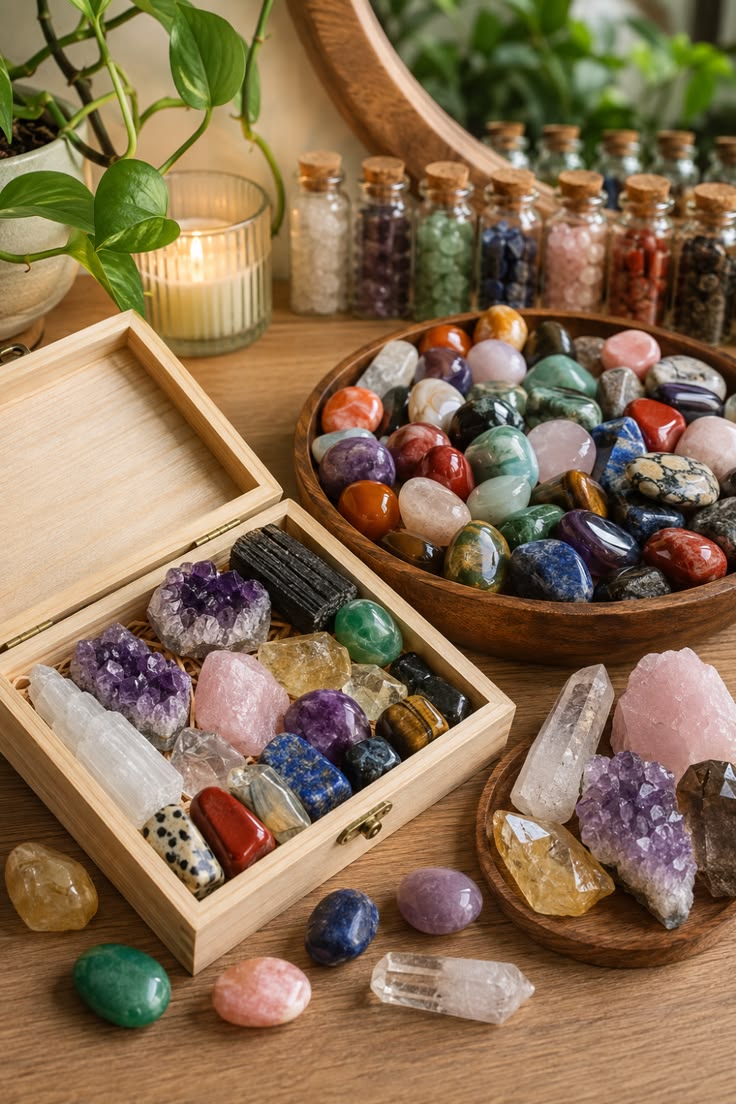 Vastu crystals and decorative stone pieces