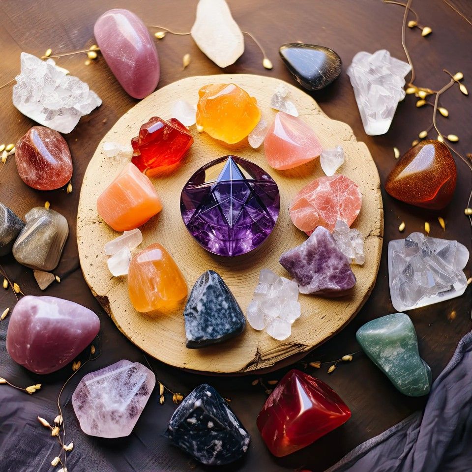 Gemstone and crystal collection
